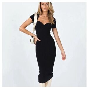 NWT Princess Polly Ellisen Midi Black Dress